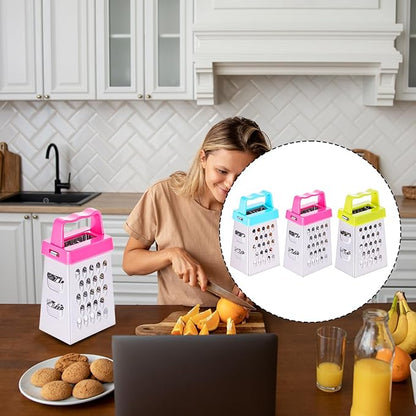 6 Pcs Mini Cheese Grater Professional Box Grater Stainless Steel Fine Coarse Handheld Slicer with 4 Sides Small Box Food Shredder Safe Zester
