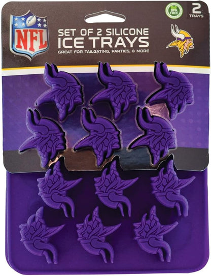MasterPieces NFL Minnesota Vikings Ice Cube Tray – Silicone Mold for Ice, Candy, Chocolates – Vikings Kitchen Accessories