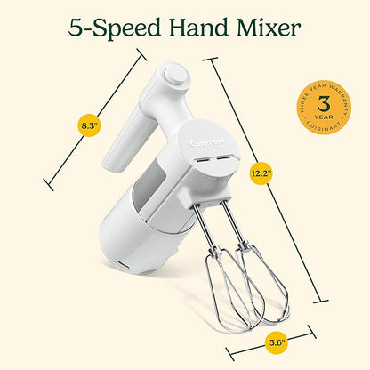 Cuisinart 5 Speed Hand Mixer, HM-150, White
