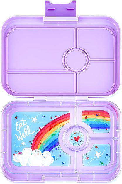 Yumbox Tapas (Seville Purple Rainbow) - Large Leakproof Bento Lunch Box for Adults/Kids, 4 Compartments - 4.2 Cups Capacity