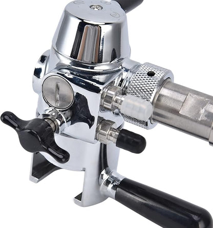 Beer Bottle Filler, No Foam Counter Pressure Bottle Filler with Removable Clip Lock 304 Stainless Steel Fast Filling Glass Bottle Filling Tool for Beer & Wine