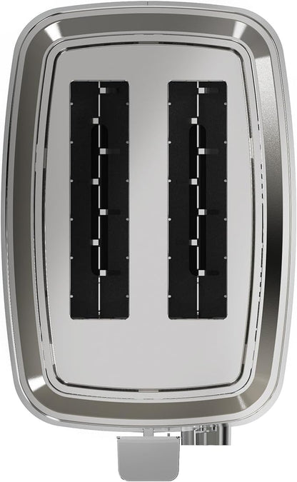 GE 2 Slice Black Stainless Steel Toaster, Extra Wide Slots for Toasting Bagels, Breads, Waffles & More, 7 Adjustable Shade Settings, Removable Crumb Tray, Countertop Kitchen Essentials, 850 Watts
