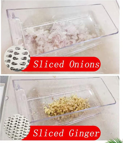 HYWHUYANG Cheese Grater, Reversible Box Grater with Two Sides, Food Grater with Storage Container, Vegetable Garlic Chopper Tool, Stainless Steel Grater for Kitchen