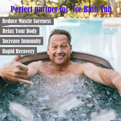5Pcs Extra Large Ice Block Mold, Grey Silicone Ice Block Molds for Ice Bath Tub, Big Ice Cube Molds for Ice Bath, Ice Maker for Cold Plunge or Coolers, Ice Tray Accessories for Ice Bath Chiller