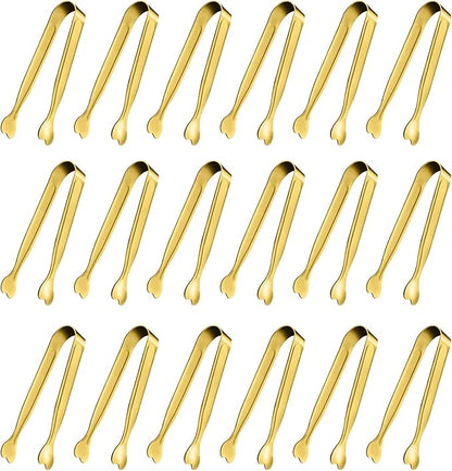 Mini Serving Tongs, Anytrp 18-Packs Stainless Steel Sugar Tongs, 4.3 inch Ice Tongs Kitchen Appetizers Tong for Coffee Bar, Tea Party, Desserts Party, Sugar and Ice Bucket