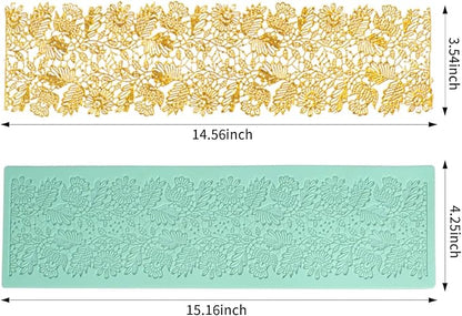 GROWTAIL Lace Molds Silicone,Cake Fondant Embossing Mat,Lace Molds for Cake Decorating Edible Lace