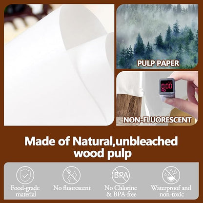 200PCS Thickened Precut Parchment Paper Sheets, 9×13 In Heavy Duty Non-Toxic & Unbleached Parchment Baking Paper for Baking, Grilling, Non-Stick & Comes in Convenient Packaging, White