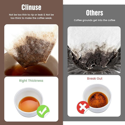 200 Count Cone Coffee Filters #4, White 04 Coffee Filters 8-12 Cup, Disposable Natural Paper Filters, No.4 Cone Filters For Ninja, Pour Over and Drip Coffee Maker