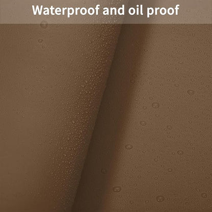 Leather Table Cover,1.8mm Thick,12x90 Inch Desk Cover,Dresser Cover Top,Dresser Protector Top,Dresser Cover,End Table Cover.(Mud Color+Champagne Gold,12x90)