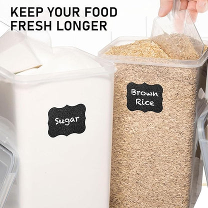 WHITE FEATHER SUPPLIES 2 PC [8.5L / 287 Oz] Extra Large Airtight Food Storage Containers with Lids - BPA Free Kitchen and Pantry Organization Containers for Baking Supplies, Cereal, Flour, Sugar, Rice
