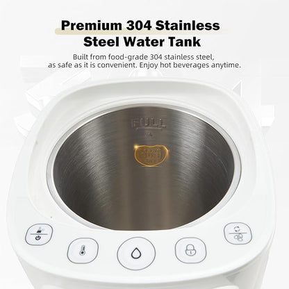OCTAVO Water Boiler & Warmer 5 Liter, 304 Stainless Steel Water Tank, 700 Watt 6 Adjustable Water Temperature, LCD Touch Control Screen, Child Lock with Water Shortage Indicator