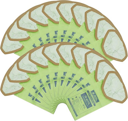 20 Pack 107313 Backpack Vacuum Bags Compatible with ProTeam 10 QT Backpack Vacuum Cleaner，Replace #107313 Open Triangular Collar