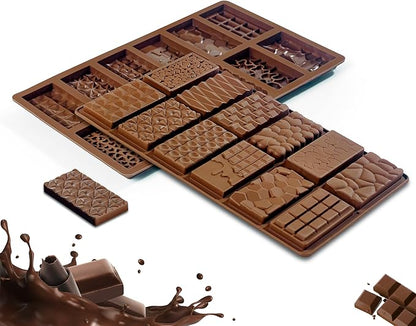 2 Packs Chocolate Silicone Molds, 12 Cavity Food Grade Non-Stick Baking Molds for Candy, Ice Cubes, Soap Making, Pistachio & Heart Shapes