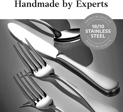 Artaste Rain 18/10 Stainless Steel (Silver (Set of 12), Dinner Knife (9.15-Inch))