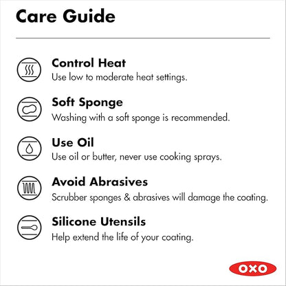 OXO Enhanced 10" Frying Pan Skillet, PFAS-Free Ceramic Nonstick, Durable Hard Anodized Cookware, Scratch Resistant, Stainless Steel Handle, Good Grips, Dishwasher Safe, Oven safe, Black