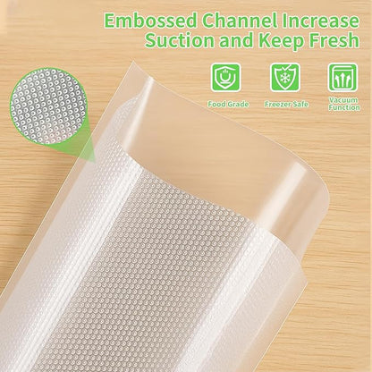 MakMeFre 8 Pack 8"x20'(4Rolls) and 11"x20' (4Rolls) Vacuum Sealer Bags Rolls with BPA Free,Heavy Duty Vacuum Sealer Storage Bags Rolls,Cut to Size Roll,Great for Sous Vide Cooking