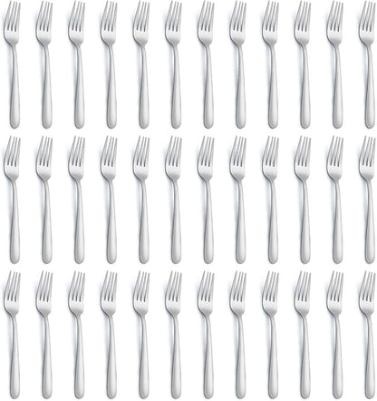 36 Piece Salad Forks, 7 Inch Small Forks in Stainless Steel mirror polished and Dishwasher Safe, Used For Tasting Cakes and Fruits