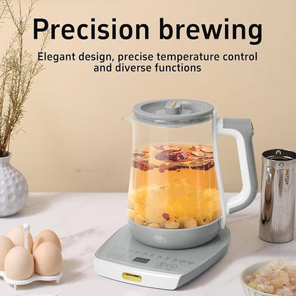 Health Pot Electric Kettle with Infuser，Smart Fruit Hot Tea Maker, Temperature Control and Tea Keep Warm, 12 Functional Procedures, 1.8 Liters of Capacity