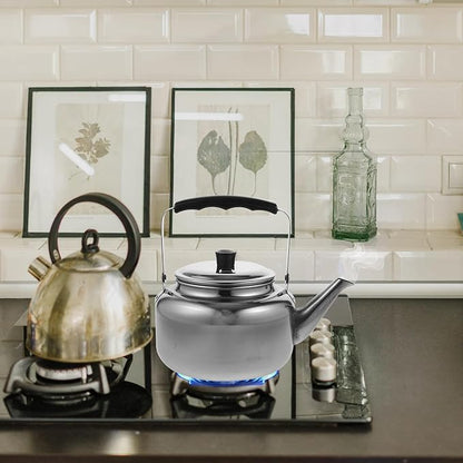 Stainless Steel Water Kettle 63OZ Outdoor Teapot with Anti-Scald Handle Portable Tea Kettle for Home and Camping Silver