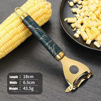 Latest Corn Peeler | Long-Handle Stainless Steel Kernel Remover | Fast, Labor-Saving & Safe | Easy-Clean Tool for Home, Restaurants & BBQs (CK-A(2Pcs))