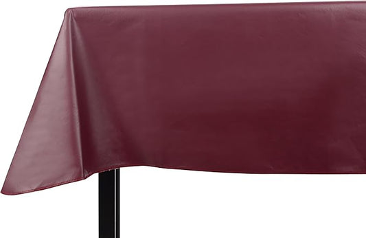 Yourtablecloth Heavy Duty Vinyl Rectangle or Square Tablecloth – 6 Gauge Heavy Duty Tablecloth – Flannel Backed – Wipeable Tablecloth with Vivid Colors & Many Sizes 52 x 52 Burgundy