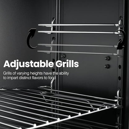 Propane Smoker, Vertical Smoker with Three Removable Shelves,Outdoor Grills & Smokers with Thermometer for BBQ, Backyard,Black…