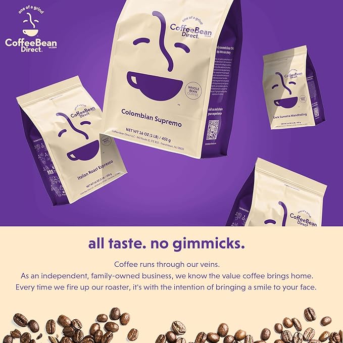 Coffee Bean Direct Kenya AA, Whole Bean Coffee, Light Roast, 2.5 Pound Bag (Pack of 1)