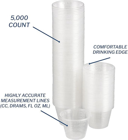 McKesson Medicine Cups, Disposable 1 oz / 30 ml [5000 Count] Plastic, Small, Mixing, Measuring, Resin, Epoxy