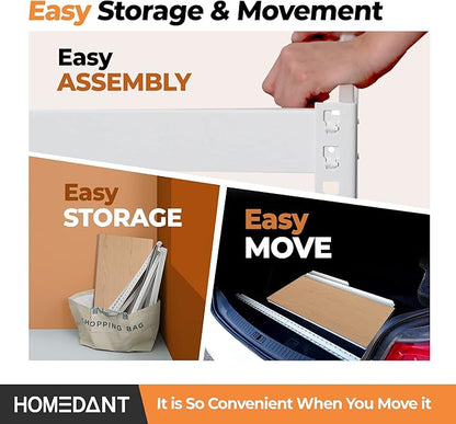 HOMEDANT 5 Tier White Storage Shelves Adjustable Laminated Boltless Garage Metal Shelving Unit Heavy Duty Utility Rack Shelf Warehouse Pantry Closet Kitchen 35.9" W x 16.2" D x 71.3" H White 2Pack