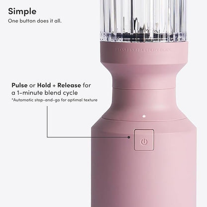 Beast Mighty 850 | Premium Compact Personal Blender | Smoothies, Shakes, Dressings, Sauces, Desserts, Dips | Blends Ice and Frozen Fruit | Includes Extra Lids and Straws | 850W (Lilac)