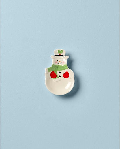 Lenox 882206 Holiday Snowman Spoon Rest, Christmas Hosting