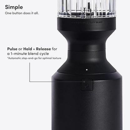 Beast Mega 1200 Plus | Premium Countertop Blender | Smoothies, Shakes, Sauces, Dips, Soups | Blends Ice and Frozen Fruit | XL Vessel | With Extra Vessels, Straw System | 1200W | (Carbon Black, 120V)