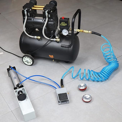 TAISHER Foot Valve Aluminum Can Crusher，Eco-Friendly Recycling Tool，Heavy Duty Pneumatic Cylinder Soda Beer Can Crusher