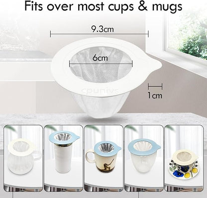 Portable Pour Over Coffee Dripper Reusable Coffee Filters Pour Over Coffee Maker for Camping Coffee, Travel Coffee Maker (50, white)
