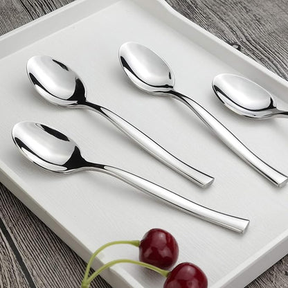 Idomy 12-Piece Stainless Steel Teaspoons, 5.9 Inches