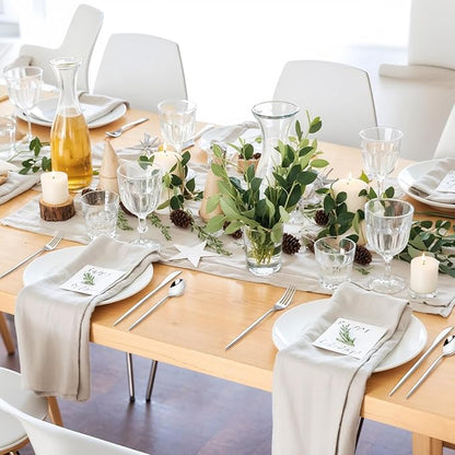 PULOTE 300PCS Silver Plastic Silverware Disposable - Heavy Duty Silver Plastic Cutlery - Disposable Utensils Set Include 100 Knives, 100 Forks and 100 Spoons for Party & Wedding