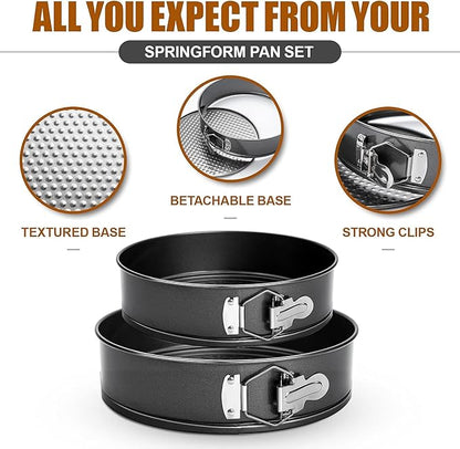 6PCS Springform Pan Round Non Stick Cheesecake Pan Durable Cake Baking Pans with Removable Bottom Cake Molds for Baking