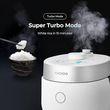CUCKOO Twin Pressure Rice Cooker 3-Cup Uncooked / 6-Cup Cooked with Induction Heating Technology, 15 Menu Modes with Voice Guide, Small Rice Maker Multi-Cooker & Pressure Cooker (CRP-MHTR0309FW)