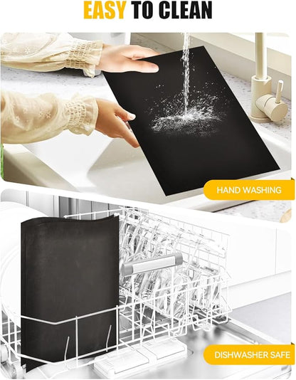 154PCs Paper Liners Compatible with Emeril Lagasse 26QT Extra Large Air Fryer Toaster Oven Accessories,100PCs Unbleached Parchment Paper,50PCs Disposable Liners with Holes, 4PCs Reusable Baking Mats