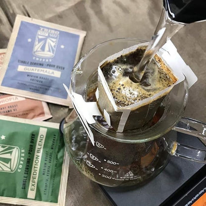 Tribo Coffee Single-Serve Portable Pour Over Drip Coffee - Guatemala Antigua - 10 Servings (Medium Roast)