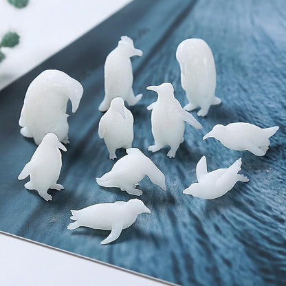 Woohome 3D Resin Moulds & Fillers - 20 Mini Penguin Casting Moulds for Art Resin Crafts & Jewelry Making