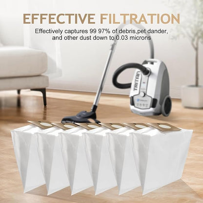 Compatible Replacement for Prolux Tritan Vacuum Bags,6 Pack HEPA Disposable Bags Made To Fit For Prolux Tritan Bagged Canister Vacuum Cleaner (6 Pack)