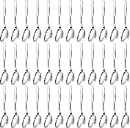 Pleafind 36Pcs Coffee Spoons, 4.7 Inch Spoons Silverware, Stainless Steel Tea Spoon, Mini Spoon, Mirror Polished Teaspoons for Home, Kitchen, Restaurant, Dishwasher Safe