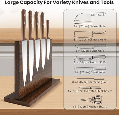 Magnetic Knife Holder, Double-Sided Magnetic Knife Block Universal Multi-function Display Rack for Kitchen Counter