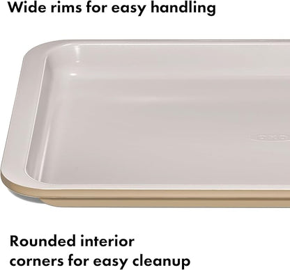 OXO Good Grips Non-Stick Pro Ceramic Coated Metal Bakeware Quarter Sheet Pan – Biscuit