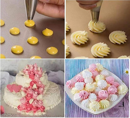 Piping Bags, 50pcs 12 Inch Disposable Anti-Burst Cake Decorating Bags, Non-Slip Pastry Bags for Cakes,Cream Frosting and Cookie Decorating