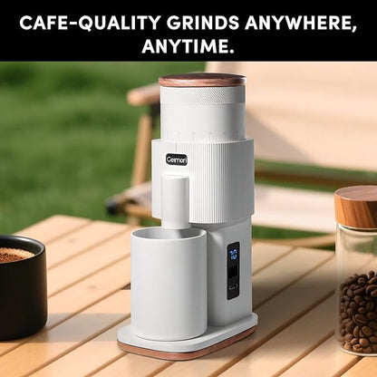 Burr Coffee Grinder,Wirsh Electric Single Dose Coffee Grinder Geimori GU38 with 38mm 6-Core Conical Burr,Stepless Adjustment for Drip,French Press,Cold Grind Settings from Fine to Coarse