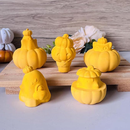 2Pcs Halloween Resin Silicone Mold, Ghost Pumpkin Epoxy Silicone Molds for Resin Casting Party Autumn Decor (Halloween A)