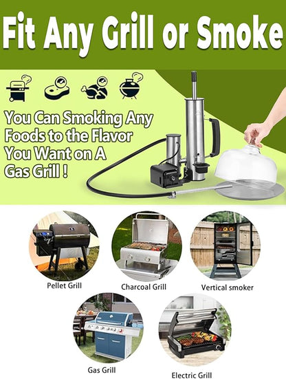 Advanced Smoke Tube for Pellet Smoker, Latest Upgrade Cold Smoker Generator for Gas Grilling, Portable Cordless Electric, Hot or Cold Smoking: Fit Any Grill or Smoke, Perfect Gifts for Men, Fathers