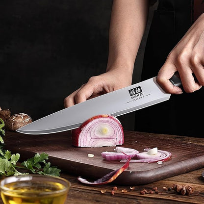 SHAN ZU Japanese Knife Set 3 PCs, High Carbon 10Cr15Mov Stainless Steel Chef Knife Set, Ultra-Sharp Professional Kitchen Knives Set with Ergonomic Pakkawood Handle and Elegant Gift Box